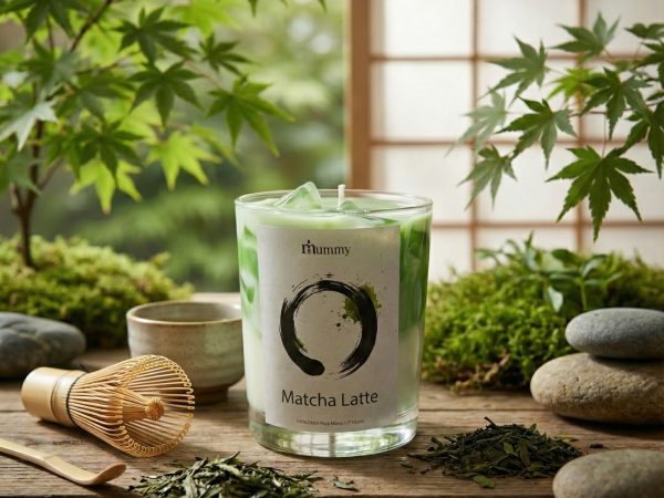 Matcha Latte - Buzlu Görünüm, Saf Vanilya Kokulu Doğal Soya Mumu