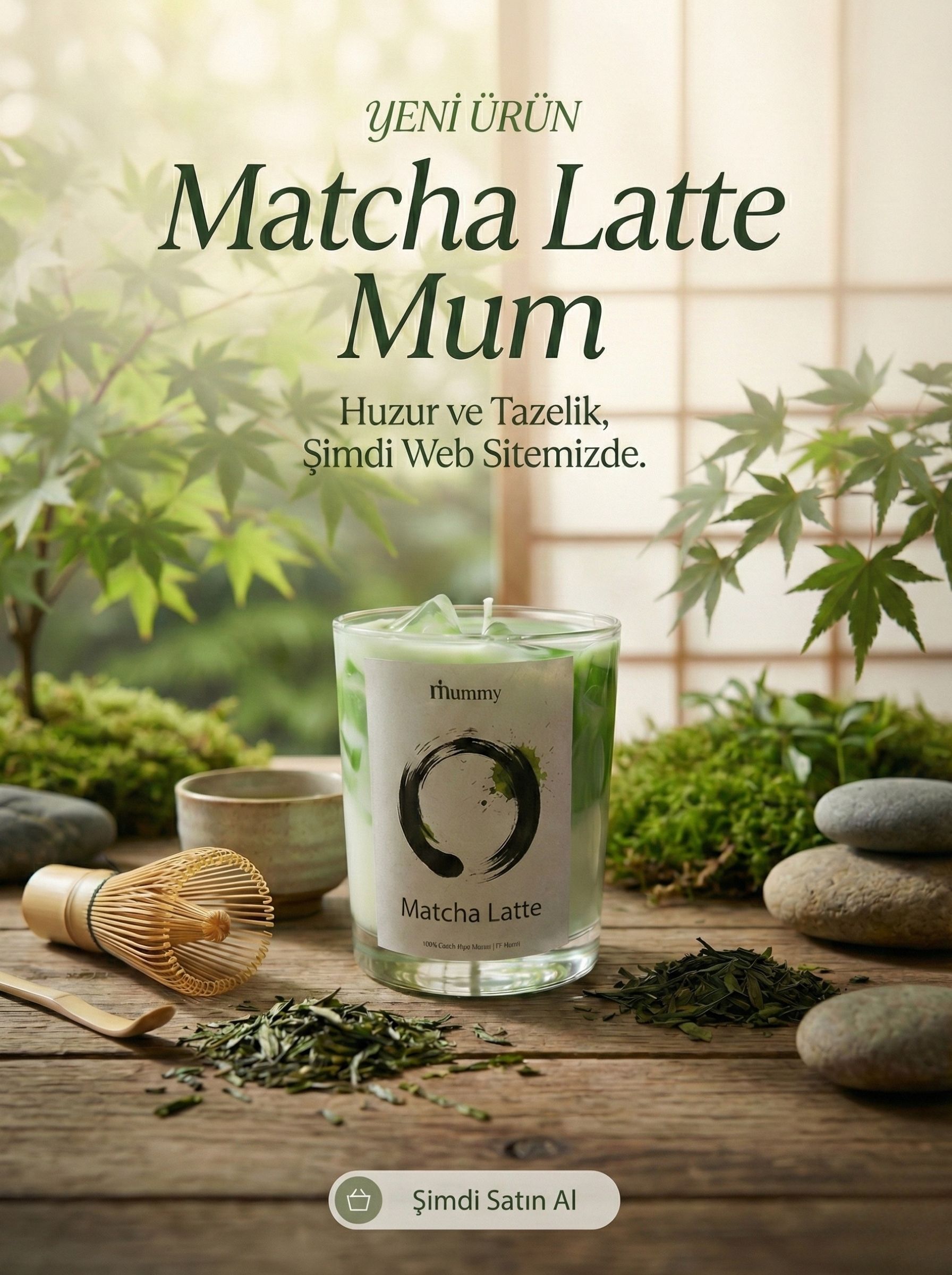 Matcha Latte Mum Hediyelik