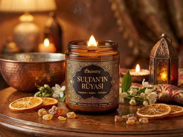 Sultan'ın Rüyası - Amber ve Yasemin Kokulu Doğal Soya Mumu