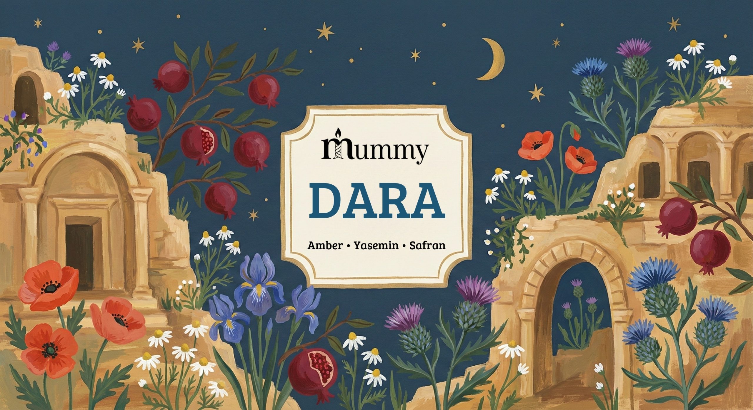 Dara - Doğal Aromaterapi Mumu - Amber, Yasemin ve Safran Kokulu Mum - Görsel 2