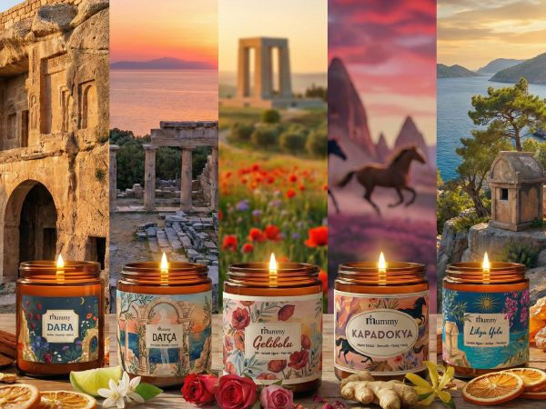 Lüks Hediyelik Mum Modelleri - 5'li Aromaterapi Mumu Hediye Seti (5 Al 4 Öde Özel Paket)